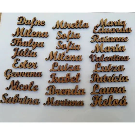 Kit Nome Personalizado 5cm 50 a 120 Peças MDF 3mm