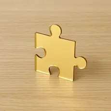 Kit Aplique Quebra-Cabeça em Acrílico - Tema Autismo e Inclusão 1,5cm Altura
