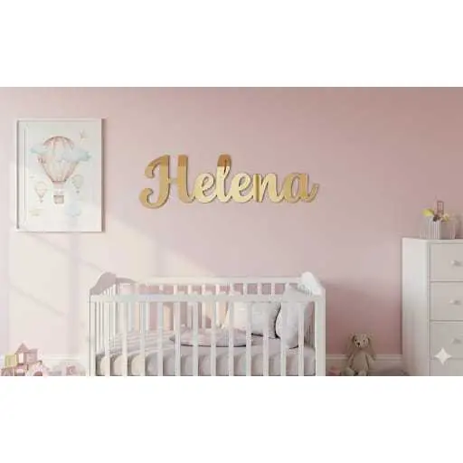 Nome Decorativo em Acrilico Espelhado Personalizado - Nome decorativo Quartos - Nome a escolher- 1 unidade