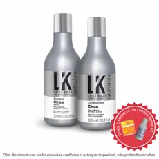 Kit Lokenzzi Cinza Shampoo e Condicionador Matizador Cabelos Grisalhos Brancos 320ml