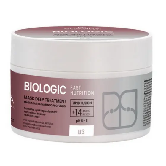 Máscara Capilar Nutrição Profunda Brilho Intenso e Reparação Cabelos Danificados pHAMDÁ Biologic 250g