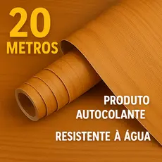 Papel de Parede 20m 15, 10, 5m Adesivo Madeira Magnon Impermeável Cozinha Antimofo Sala Quarto