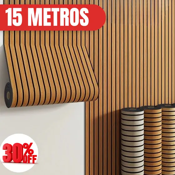 Papel de Parede Adesivo Ripado 5m 10m 15 Metros Lavável Impermeável Sala Quarto Moveis Cozinha