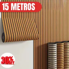 Papel de Parede Adesivo Ripado 5m 10m 15 Metros Lavável Impermeável Sala Quarto Moveis Cozinha