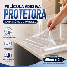 Adesivo Vinílico Transparente Proteçao Pra Moveis 2m ou 4m Autoadesivo Lavável Envelopamento Armário