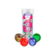 Bolinhas Explosivas Beijáveis com 4 Aromas Sabores de Menta, Chocolate, Morango e Uva - Hot Flowers Hot Ball Mix - 4 Unidades