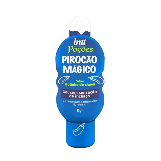 Gel Excitante Masculino com Função Vasodilatadora e Sabor de Bolinho de Chuva - Intt Poções Pirocão Mágico - 15g