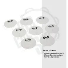Kit Abafador Contemporânea Nylon para Platinela Pandeiro com 8 Unidades