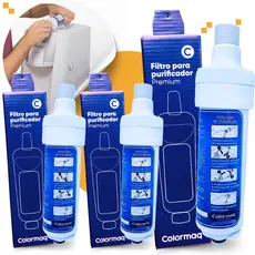 Kit 3 Refil Filtro Do Purificador De Água Colormaq Premium Girou Trocou Original