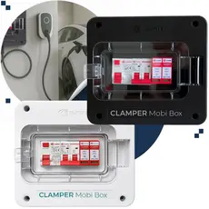 Quadro Proteção Para Carregador Veicular Clamper Wallbox Mobi Box 8kw 220V Preto 25976/Cinza 25881