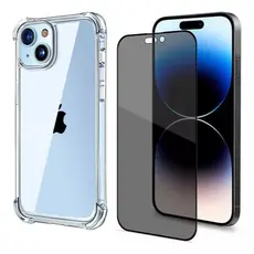 Kit Capa Capinha Para iPhone + Pelicula Privacidade IPhone  6 7/8 Plus Xr 11 12 13 14 15 16 Pro Max