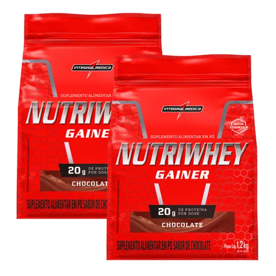 Kit 2 Nutri Whey Protein Refil 1,2 kg Integral Médica