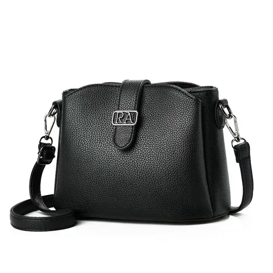 Bolsa Feminina Com Alça Lateral Transversal Faixa de Mão De Couro