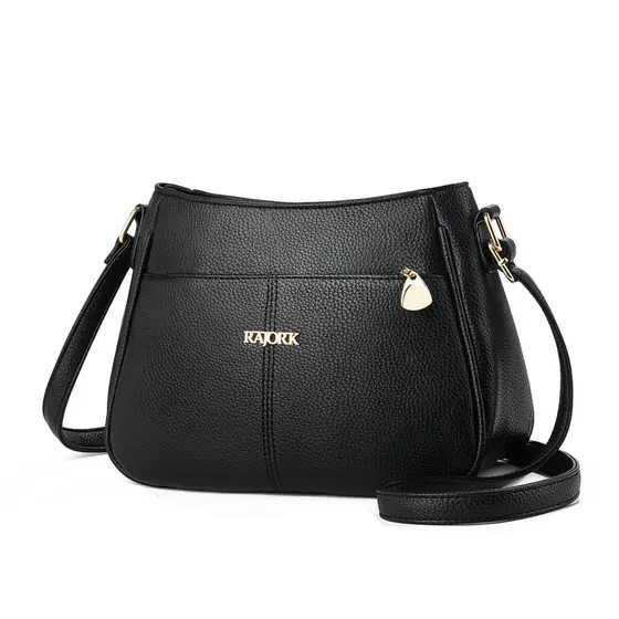 Bolsa Crazy De Ombro Vintage Simples Celular Transversal Couro PU Macio Quadrados De Mensageiro