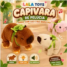 Brinquedos De Pelucia Capivara que anda e faz barulho