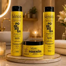 Poderosa Ultra Nutrição 3 Produtos kit capliar (Shampoo, Condicionador e Máscara) Profissional
