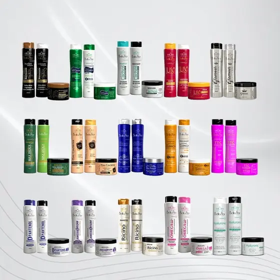 3 Kit Capilar Profissional Shampoo + Condicionador + Máscara Profissional (9 Produtos) Revenda