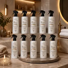 Kit 5 Reparador de Pontas 250ml Protetor Térmico Anti-Frizz D-Pantenol Óleo de Argan e Coco Bella Flor Finalizador