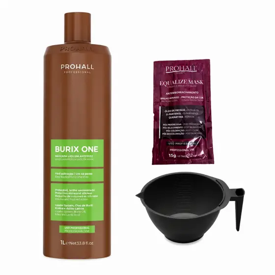 Prohall Burix One 1 Litro Escova Semi Definitiva Para Salão Sem Formol
