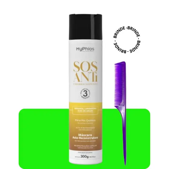 My Phios Sos Antiemborrachamento Máscara 300g Reconstrução