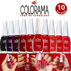 Kit Esmalte Colorama 10 Cores Escuras Atacado Manicure