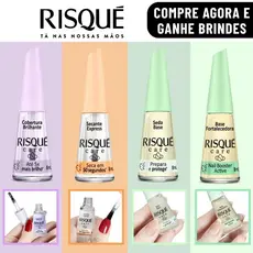 Esmaltes Risque Tratamento Verniz Secante Fortalecedora Risqué