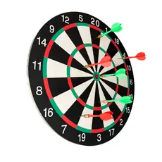Jogo de dardos grande 38 cm 2 em 1 alvo duplo tiro ao alvo profissional tabuleiro com 6 dardos