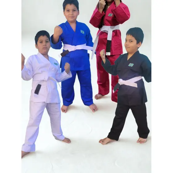 kimono Infantil Reforçado Jiu-Jitsu  + Faixa brinde
