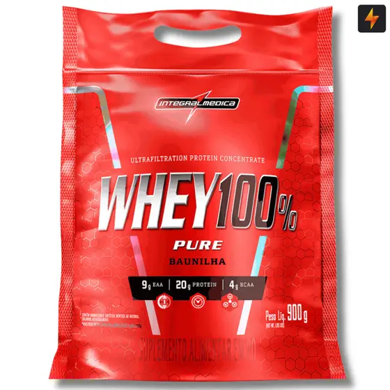 Whey Protein Concentrado100% Pure Refil 900g Integralmedica