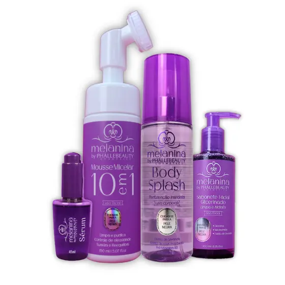 Kit Facial e Corporal Melanina 4 Itens PhálleBeauty