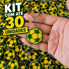 Chaveiro Bola Futebol Kit unidades Lembrancinha-Campeonatos-Torneio-Festa-Aniversario-Presente