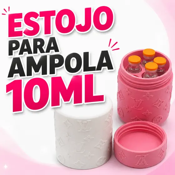 Porta Ampolas Estojo Organizador com Tampa Rosca