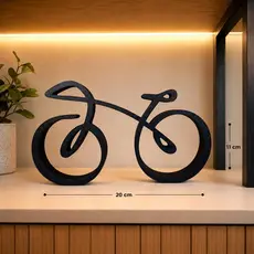 Escultura Decorativa Bicicleta Moderna 20cm - Design Minimalista para Ambientes Sofisticados
