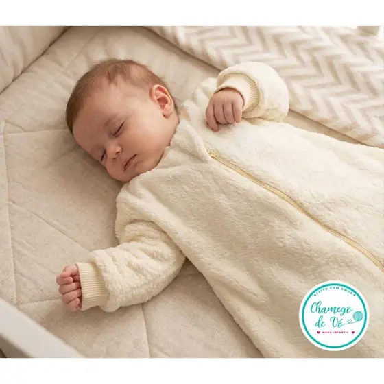 Saco de Dormir Bebê Manga Longa Inverno Fleece Quentinho Macio Pijama Casulo
