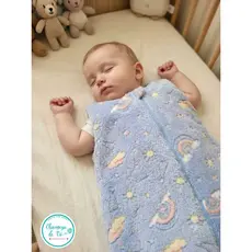 Saco de Dormir Bebê Inverno Fleece Quentinho Macio Pijama Casulo com Zíper