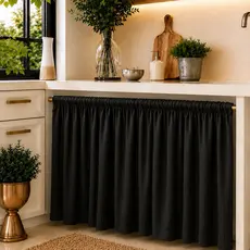 Cortina de Pia Cozinha 1,40 x 0,80 Passante Frufru - Decoração