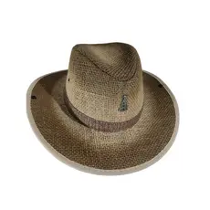 Chapéu Pantaneiro Country Vaquejada Boiadeiro Fazendeiro Chapeu Rodeio Fabricado Em Juta Pingente