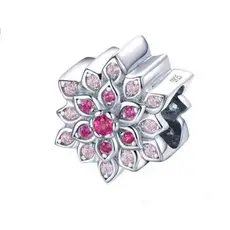 Berloque Separador Flor de Magnólia Prata 925 Com Certificado