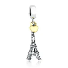 Berloque Torre Eiffel Prata 925 Com Certificado