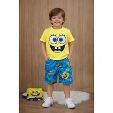 conjunto infantil menino do bob-esponja fantasia