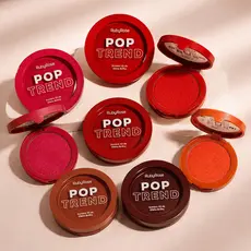 Blush Cremoso Pop Trend Ruby Rose Efeito Blur Acabamento Aveludado e Natural Lançamento