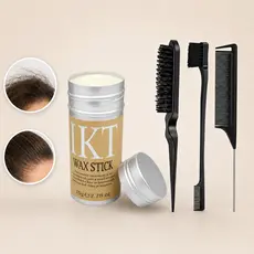 KIT Hair Wax Stick Bastão De Cera para Cabelo + Pentes Para Modelar e Controlar o Frizz 75G