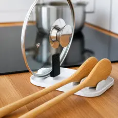 Descanso para Utensílios de Cozinha Multifuncional com Suporte para Tampa de Panela