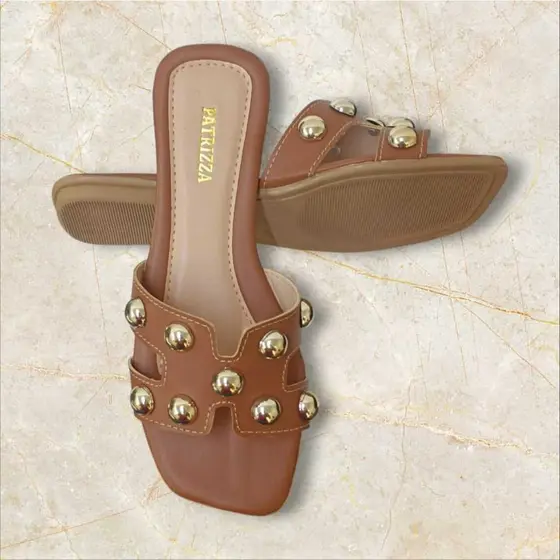Sandália Feminina Rasteirinha Modelo H 060 Luxo