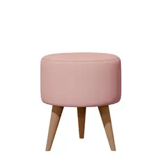 Puff Redondo Estofado 38x30 Banqueta Para Apoio Dos Pés Decorativa
