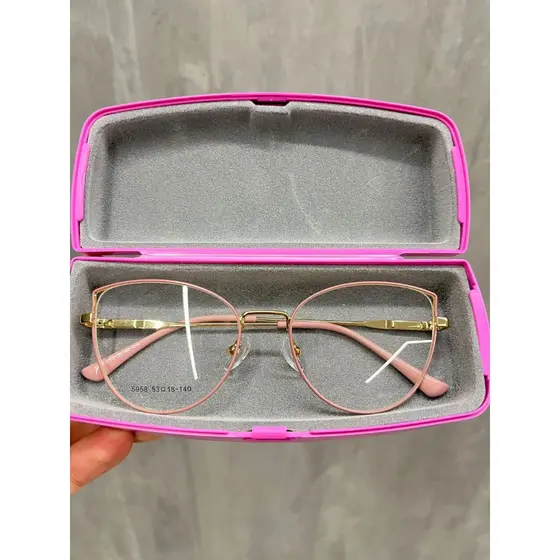 Armação De Óculos Feminino De Metal Gatinho Resistente Fino Leve Oferta Promoçao  5958