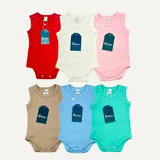 Roupa Bebê Body Regata Amore 100% Algodão