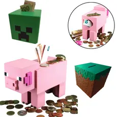 Cofrinho Porquinho, Bloco, Monstrinho, galinha | Decoração Crianças Quarto Geek