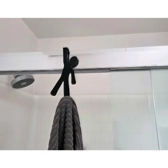 Gancho Porta Toalha para Box | Cabide de Porta sem Furos | Suporte Organizador para Banheiro | Impressão 3D