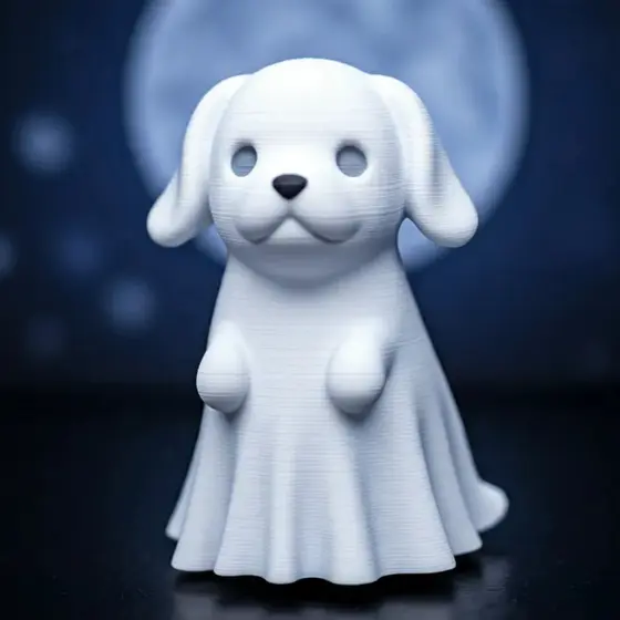 Fantasma Fofo Cachorro Gato 👻🐶 Miniatura Impressão 3D | Decoração Halloween